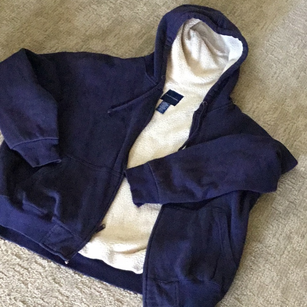 Falls Creek fleece lined hoodie zip up size L